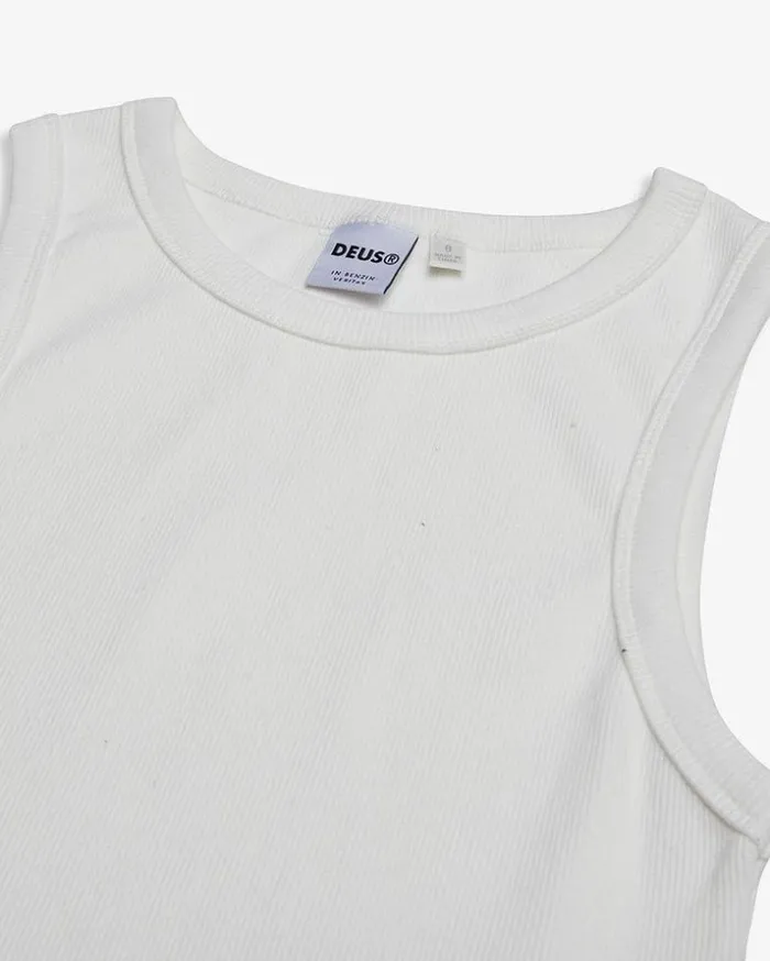 Womens Deus Ex Machina Tees Military Tank 8211 Vintage White Vintage White Womens Deus Ex Machina Tees Military Tank 8211 Vintage White Vintage White
