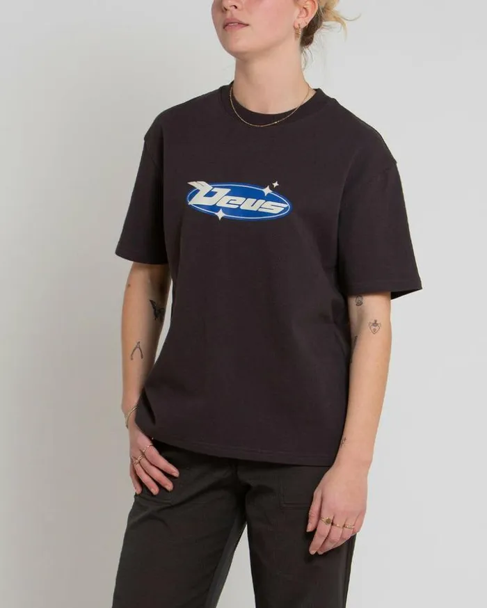 Womens Deus Ex Machina Tees Traffic Tee 8211 Anthracite Anthracite