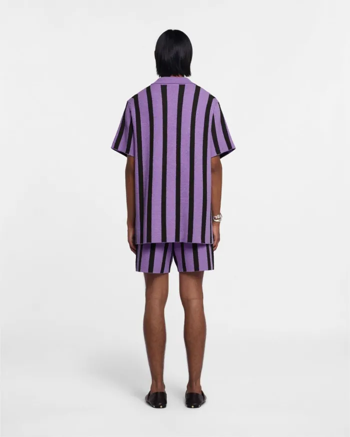 Ziko Stripe Dark Khaki Lilac Men Nanushka Knitwear Ziko Stripe Dark Khaki Lilac Men Nanushka Knitwear